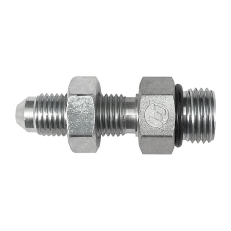 Brennan Industries 06MORB-06MJ Blkhd Straight With Lock Nut 2764-LN-06-06-O